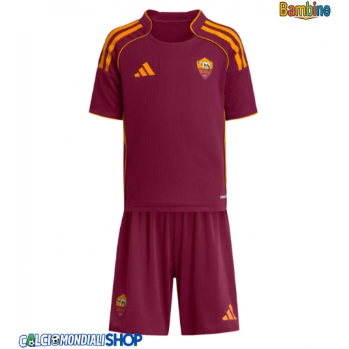 Maglie da calcio AS Roma Prima Maglia Bambino 2025-26 Manica Corta + Pantaloni corti)